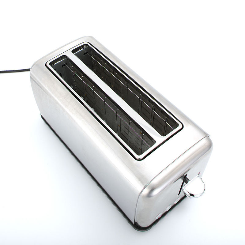 Temps 6 plaçant le grille-pain en acier de long deux de tranche d'acier inoxydable du grille-pain 1400W 120V grille-pain de pain