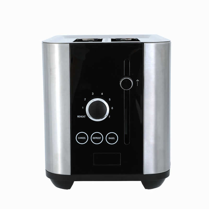 Nouveau design Smart Toaster ensemble petit déjeuner ensemble Toaster en acier inoxydable 2 tranches annuler / réchauffer / décongeler la fonction avec lumière indique