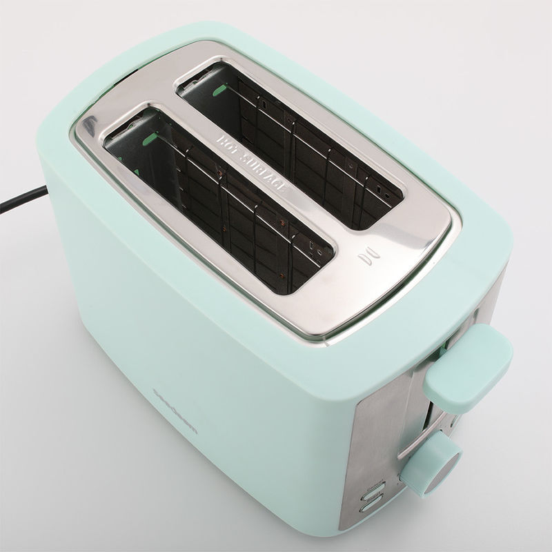 Toaster en acier 220V~240V Style rétro Esthétique 2 tranches Toaster Pastel Vert pour appareils électroménagers prix de toaster bon