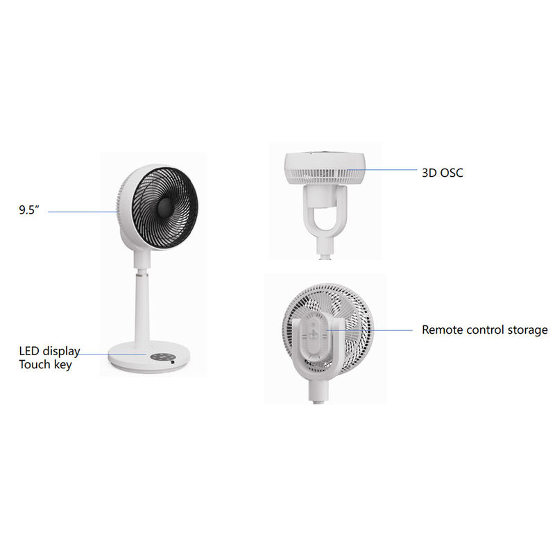 3 réglages de vitesse ventilateur de circulation d'air piédestal ventilateur 120V Colonne debout Ventilateur de circulation
